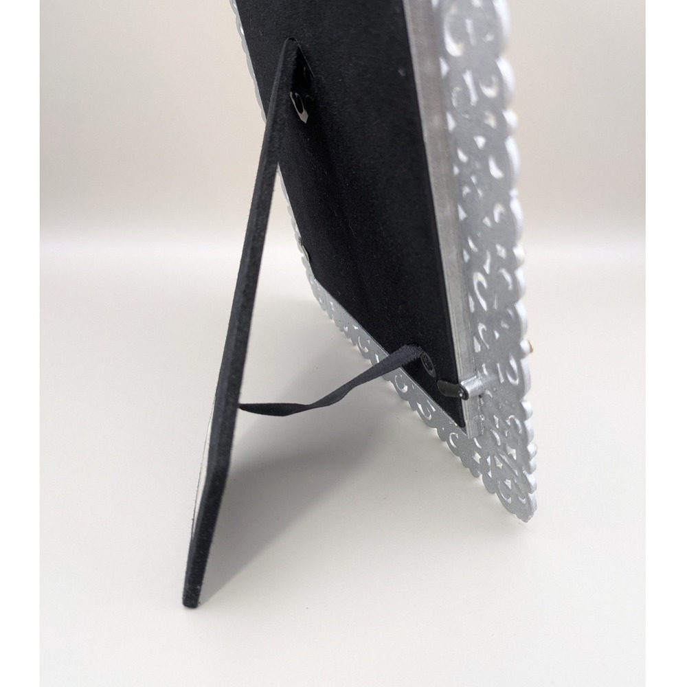 Sheffield Home Wedding Collection Metal Pearl Inlay Rhinestone Picture Frame 5x7 - Picture 3 of 5